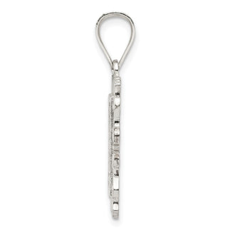 Sterling Silver Initial F Pendant QC2770F