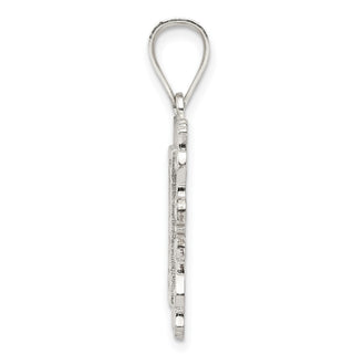 Sterling Silver Initial F Pendant QC2770F