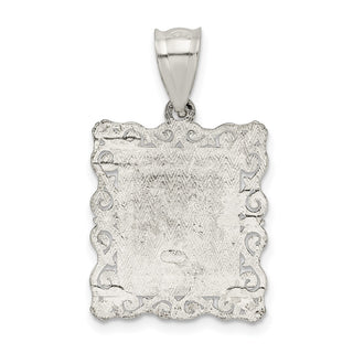 Sterling Silver Initial F Pendant QC2770F