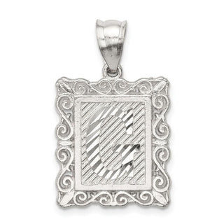 Sterling Silver Initial G Pendant QC2770G