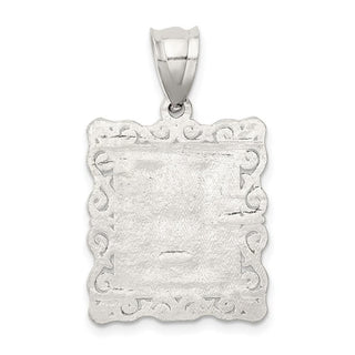 Sterling Silver Initial H Pendant QC2770H