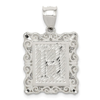 Sterling Silver Initial H Pendant QC2770H