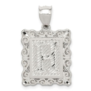 Sterling Silver Initial H Pendant QC2770H