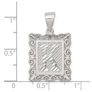 Sterling Silver Initial K Pendant QC2770K