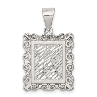 Sterling Silver Initial K Pendant QC2770K