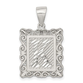Sterling Silver Initial K Pendant QC2770K