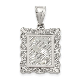 Sterling Silver Initial S Pendant QC2770S