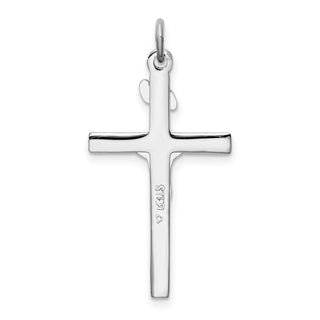 Rhodium-Plated 925 Sterling Silver Inri Crucifix Pendant QC2871