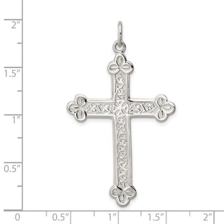 925 Sterling Silver Budded Cross Pendant QC2880