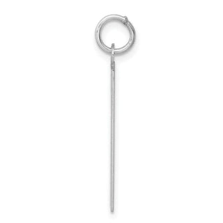 Sterling Silver Rhodium-plated Bingo Card Polished Charm