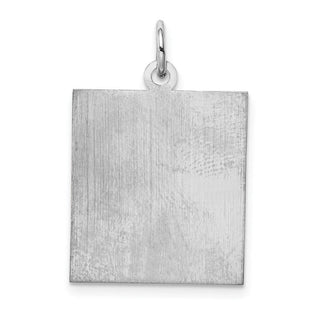 Sterling Silver Rhodium-plated Bingo Card Polished Charm