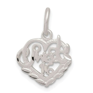 Sterling Silver Sweet 16 Charm QC3076