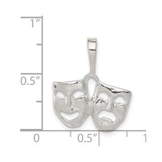 Sterling Silver Comedy/Tragedy Pendant QC3092