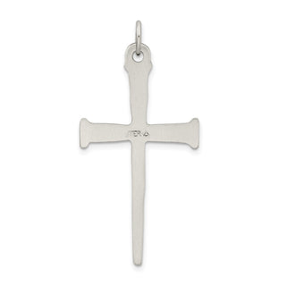 925 Sterling Silver Antiqued Nail Cross Pendant QC3266