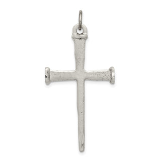 925 Sterling Silver Antiqued Nail Cross Pendant QC3266