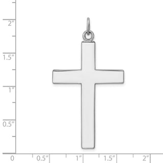 Rhodium-Plated 925 Sterling Silver Cross Lord's Prayer Pendant