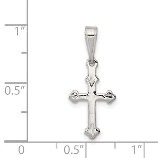Sterling Silver Budded Cross Pendant