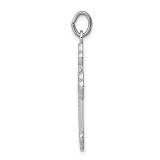 Rhodium-Plated 925 Sterling Silver Enameled Cross Pendant