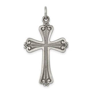 925 Sterling Silver Antiqued Cross Pendant QC3355
