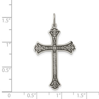 925 Sterling Silver Antiqued Cross Pendant QC3356