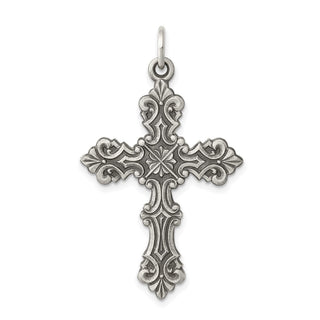 925 Sterling Silver Antiqued Cross Pendant QC3359