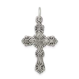 925 Sterling Silver Antiqued Cross Pendant QC3360
