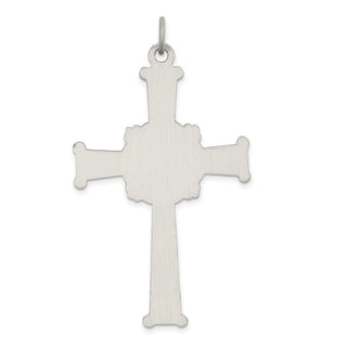 925 Sterling Silver Antiqued, Textured and Brushed Cross Pendant