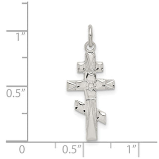 Sterling Silver Eastern Orthodox Cross Charm QC3376
