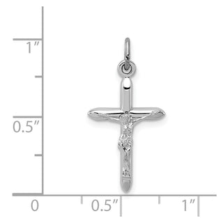 Sterling Silver Rhodium-plated Passion Crucifix Charm