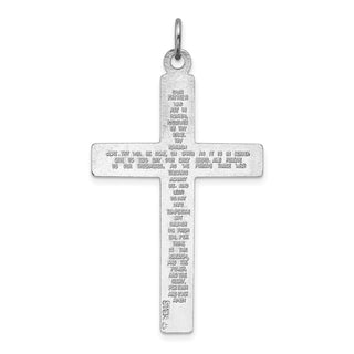 Rhodium-Plated 925 Sterling Silver Crucifix Pendant QC3382