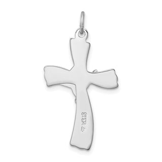 Rhodium-Plated 925 Sterling Silver Inri Crucifix Pendant QC3384