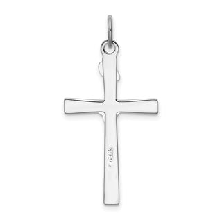 Sterling Silver Rhodium-plated & Gold-plated INRI Crucifix Charm