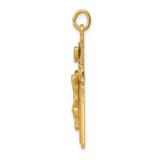 Sterling Silver Enamel & Vermeil INRI Crucifix Charm