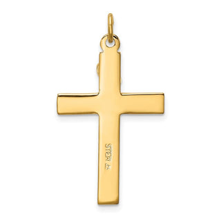 Sterling Silver Enamel & Vermeil INRI Crucifix Charm