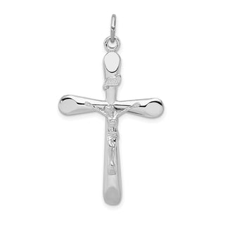 Rhodium-Plated 925 Sterling Silver Inri Crucifix Pendant QC3392