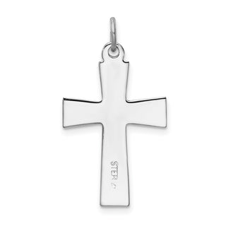 Sterling Silver Rhodium-plated Gold-tone INRI Crucifix Charm