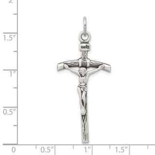 925 Sterling Silver Antiqued Crucifix Pendant QC3400