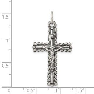 925 Sterling Silver Inri Crucifix Pendant QC3404