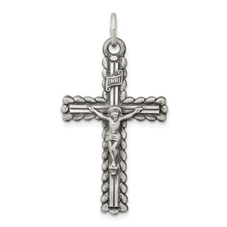 925 Sterling Silver Inri Crucifix Pendant QC3404