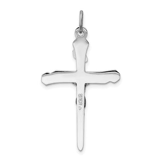 Rhodium-Plated 925 Sterling Silver Crucifix Pendant QC3405