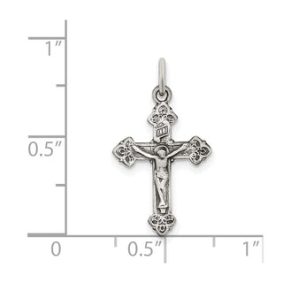 925 Sterling Silver Antiqued Inri Crucifix Pendant QC3408