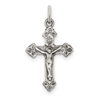 925 Sterling Silver Antiqued Inri Crucifix Pendant QC3408