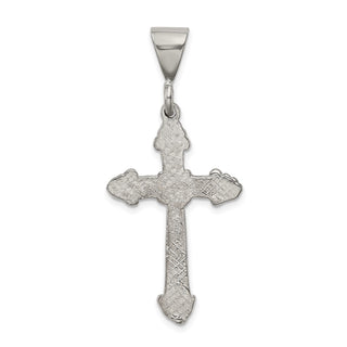 925 Sterling Silver Diamond-Cut Crucifix Pendant QC3410