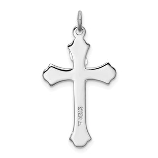 Rhodium-Plated and Yellow 925 Sterling Silver Crucifix Pendant QC3416