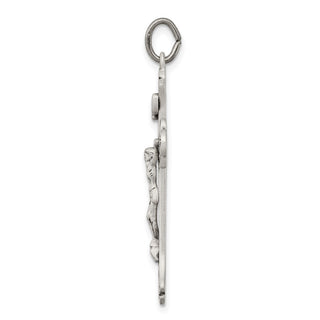 925 Sterling Silver Antiqued Inri Crucifix Pendant QC3418