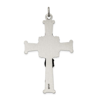 925 Sterling Silver Antiqued Inri Crucifix Pendant QC3429