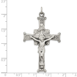 925 Sterling Silver Antiqued Inri Crucifix Pendant QC3429