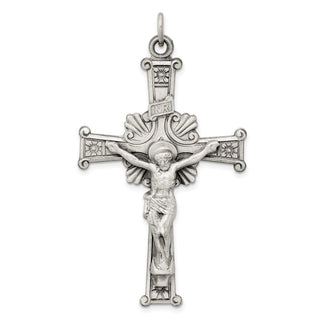 925 Sterling Silver Antiqued Inri Crucifix Pendant QC3429
