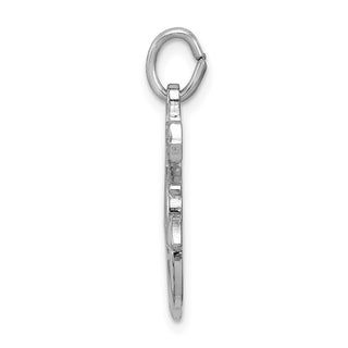 Rhodium-Plated 925 Sterling Silver Mariner Cross Pendant