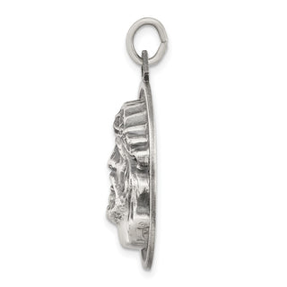 Sterling Silver Antiqued Ecce Homo Medal Pendant QC3449